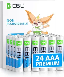 EBL AAA Batteries  1.5V Alkaline Triple A Batteries, Long-Lasting Alkaline Power for All Your Devices, 10-Year Shelf Life Non-Rechargeable