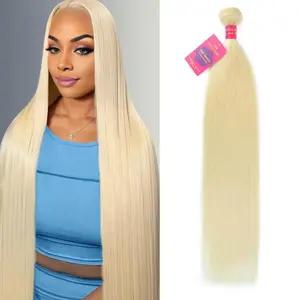 Blonde Human Hair Bundles Straight 613 Bundles Human Hair 14A Grade Brazilian Virgin Human Hair Bundles 1 Bundle Blonde Weave bundles human Hair 100g High Quality