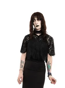 Maura Sheer Lace Scalloped Button Up RESTOCKED!