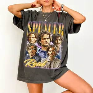 Spencer Reid Vintage 90s Shirt, Retro Spencer Reid Criminal Minds Unisex T-Shirt, Spencer Reid Bootleg Vintage Unisex Tshirt