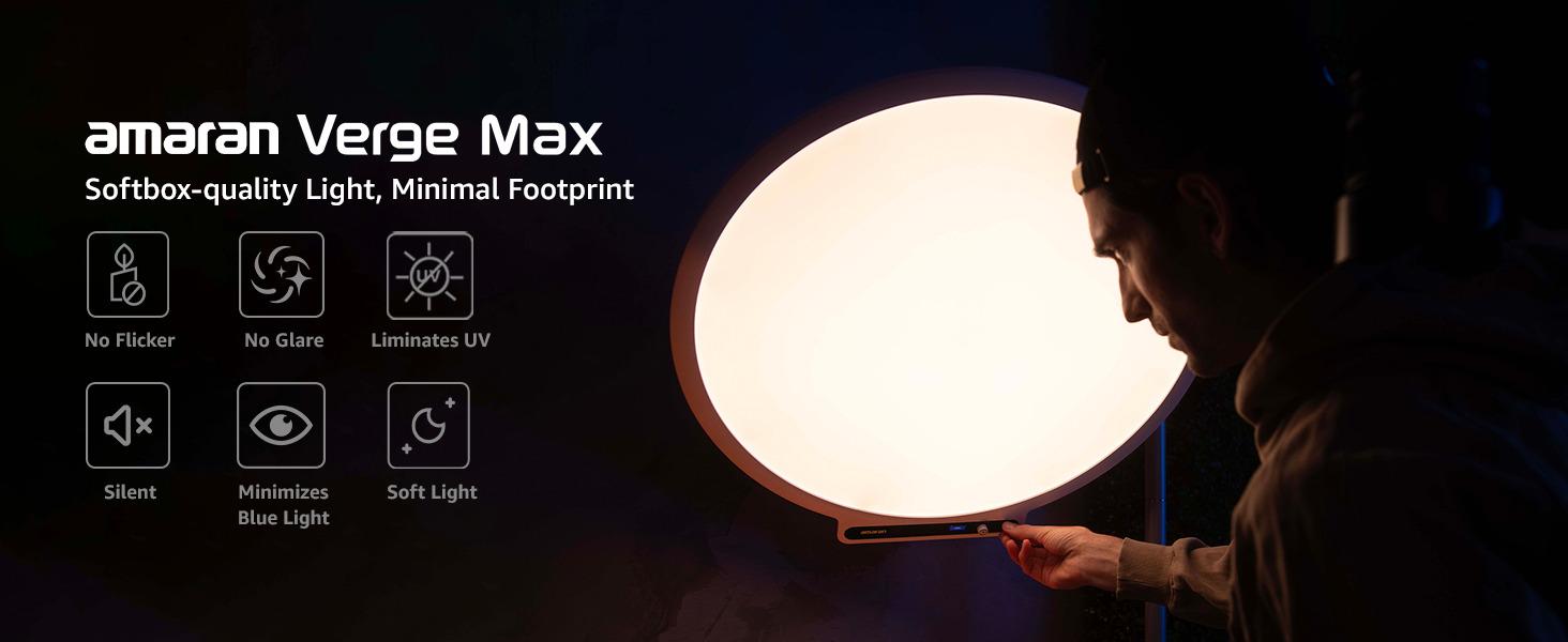 amaran Verge Max Kit (White) - light designed for desktop creators and compact spaces