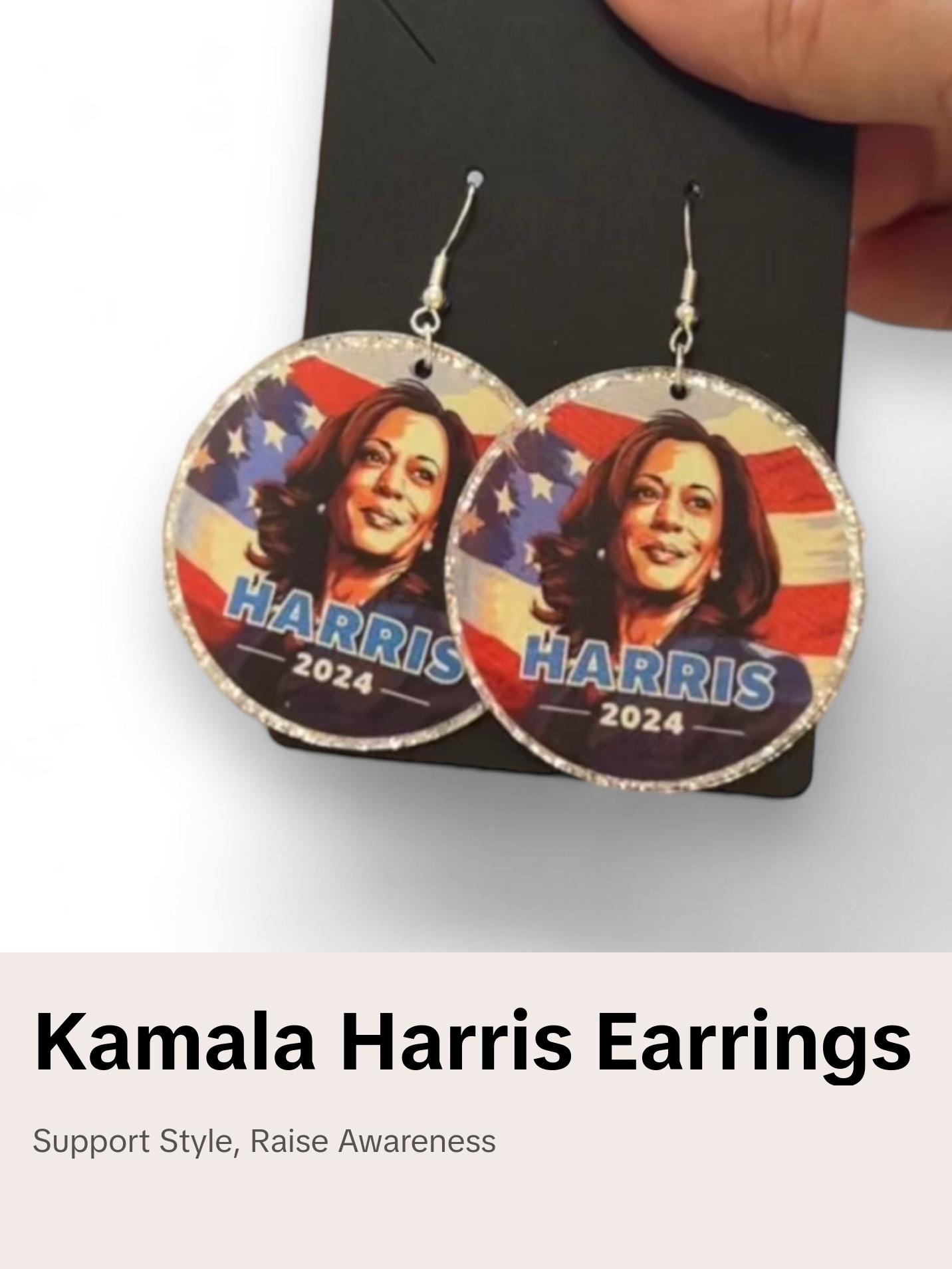 Kamala Harris 2024 Dangle President Support Earrings