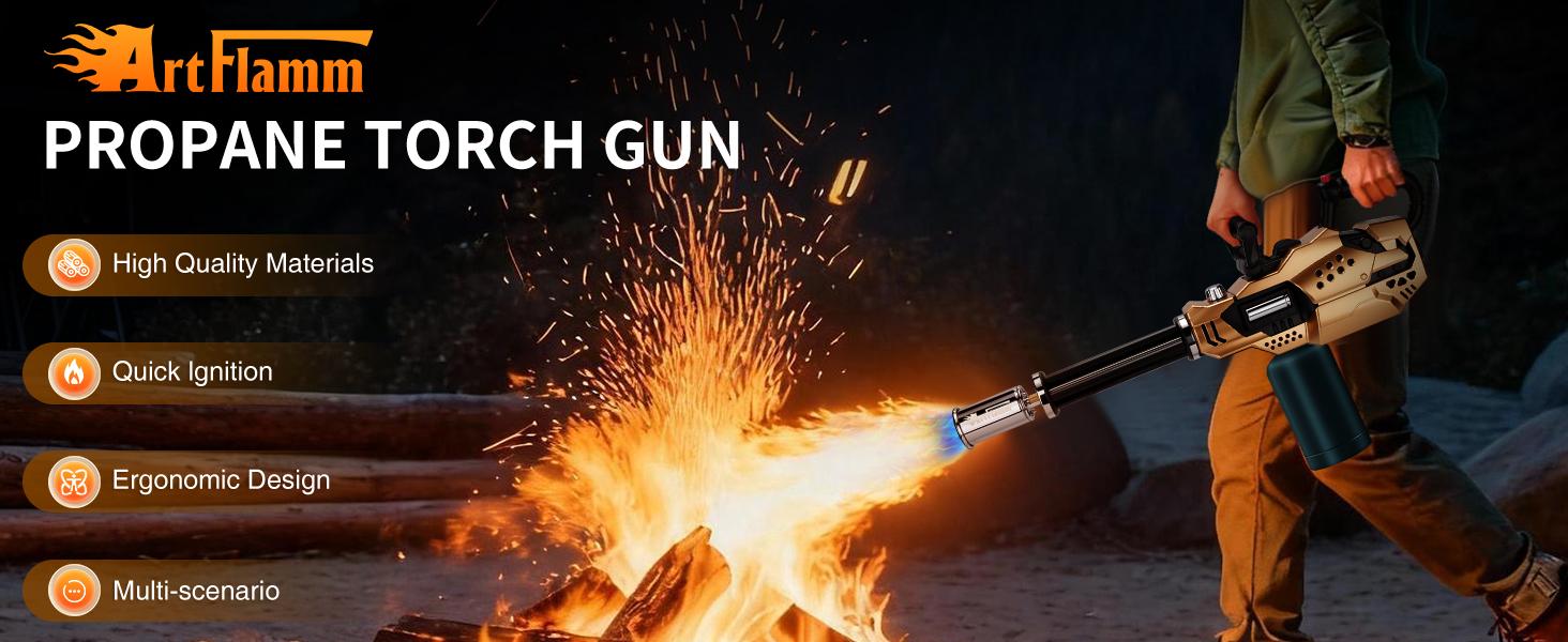 ARTFLAMM Powerful Propane Torch , Kitchen Blow Torch Gun with Adjustable Flame, Detachable Cooking Torch for Searing Steak, Camping, BBQ, Welding (Tank Not Included) ARTFLAMM Powerful Propane Torch , Kitchen Blow Torch Gun with Adjustable Flame, Detachable Cooking Torch for Searing Steak, Camping, BBQ, Welding (Tank Not Included)