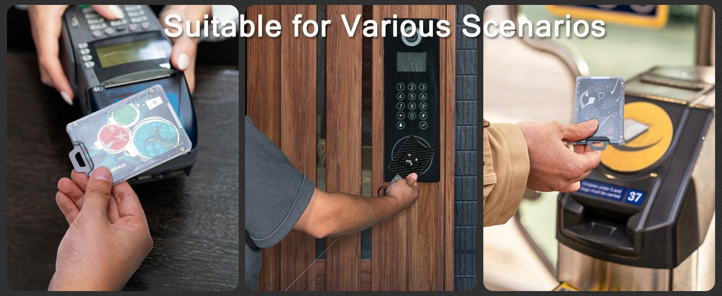 MNGARISTA Retractable Badge Holder, Heavy Duty Badge Reel Keychain with Belt Clip, 3K Carbon Fiber ID Card Holder Lanyard with 32.26" Retractable Key Chain, Black SpringStatements