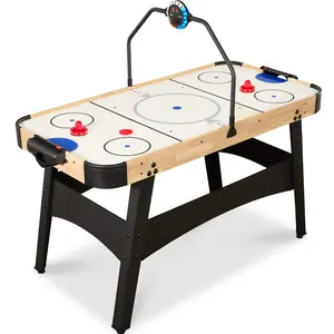Best Choice Products 54in Air Hockey Game Table w/ LED Lights, Scoreboard, Powerful Motor