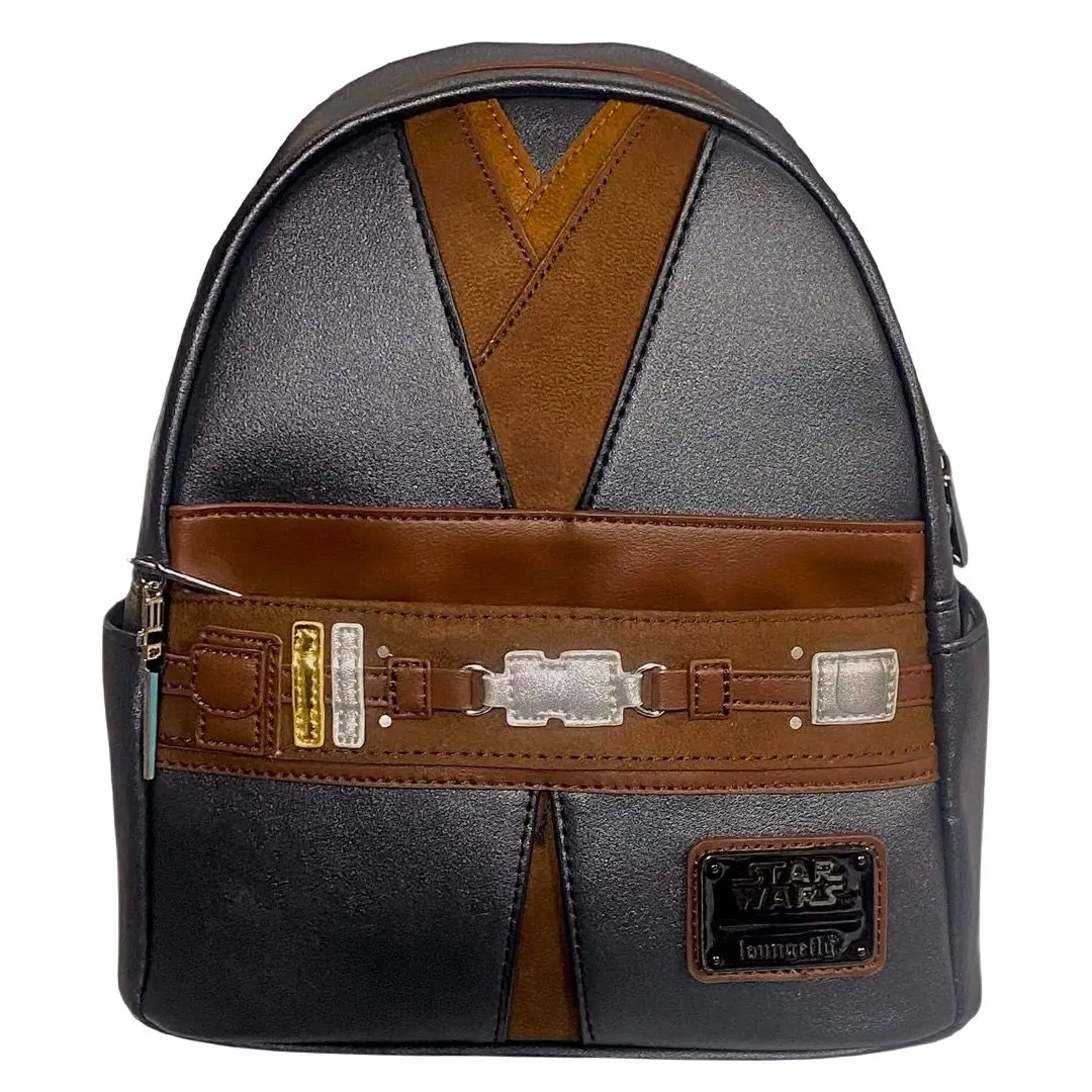 Loungefly Star Wars Anakin Skywalker Cosplay Faux Leather Collectible Backpack for Female Adults, Lightweight Daily Casual Wear Bag with Adjustable Shoulder Straps, Molded Metal Charms, Debossed Details, 9” W X 10.5” H X 4.5” D, Character Backpacks