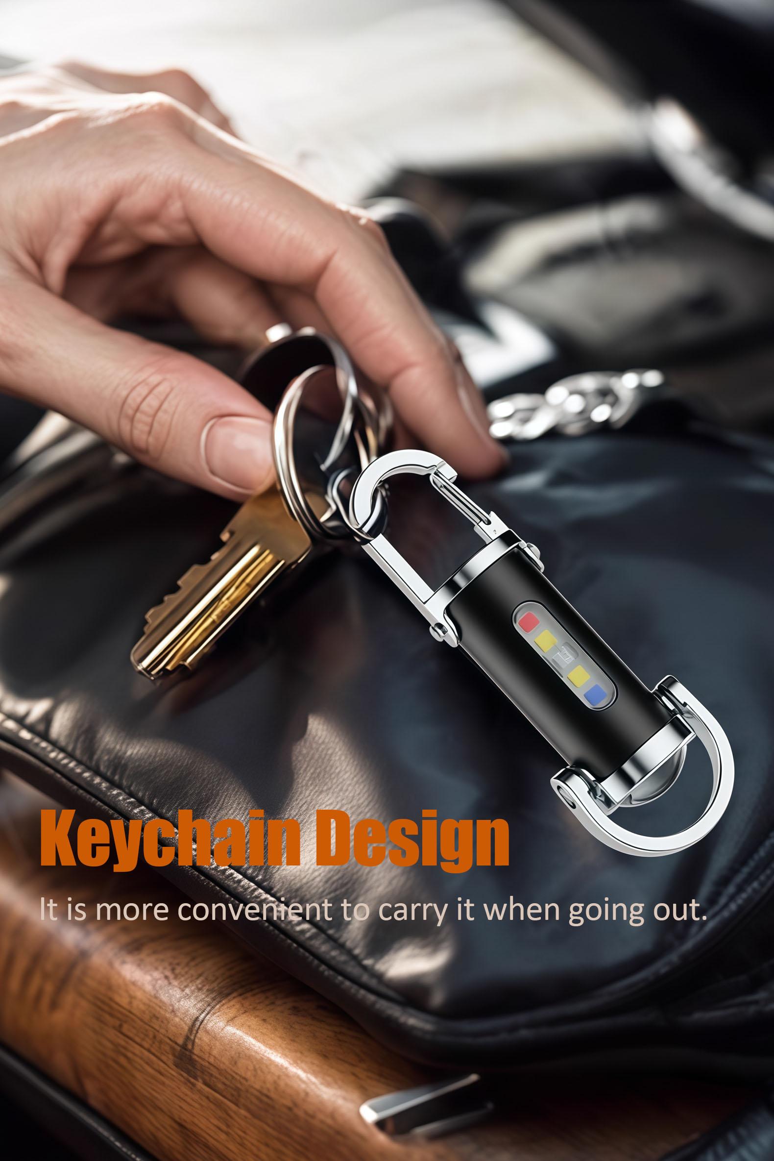 Mini LED Flashlight Strong Light Portable Flashlight, USB-CRechargeable Keychain Light with Strobe and SOS Light forCamping, Hiking, Work, Travel, Outdoor fun