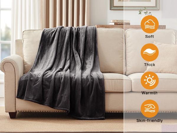 The Valentine's Day Gift Warmrest for Adult Dual Sided Cozy Fluffy Heavy Blankherpa Fleece Weighted Blanketet,Ultra Fuzzy Throw Blanket with Soft Plush Flannel Top,50*60 Black on Both Sides