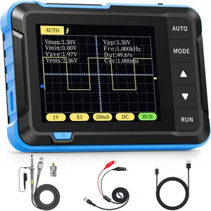 FNIRSI DSO152 Mini Oscilloscope Full Trigger Function Auto Normal Single Supports Periodic Analog Signals and Aperiodic Digital Signals 2.8 Inch LCD Display