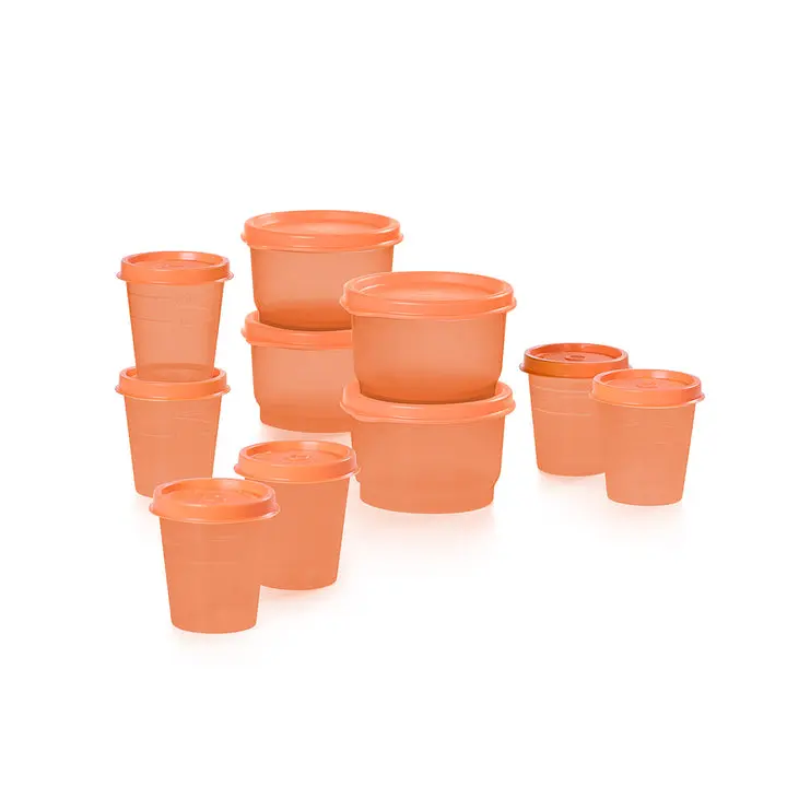 Tupperware 10-Piece 120ml Super Snack Stackable Leak-Proof Storage Containers, Multi-Pack with Mess-Free Lids, Small for Kitchen Prep, Transparent Freshness-Keeping & Easy Measuring