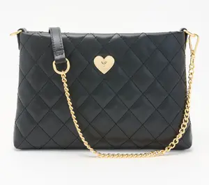 Filomena Amore Lady Positano Quilted Leather Crossbody Clutch