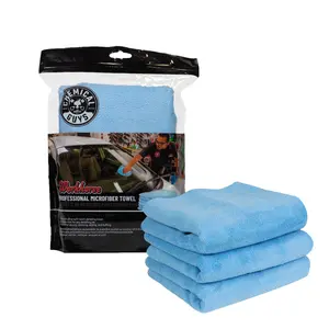 CHEMICAL GUYS Workhorse Professional Grade Microfiber Towel 3-Pack - 16 x 16-inches or 24 x 16-inches, 70/30 blended microfiber, car drying cloth