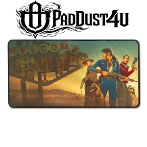 PadDust4U Movie Mouse Pad Fallout 2026 40x20 Inch Non-Slip Base Smooth Surface Premium Desk Mat for Productivity & Gaming Durable Materials