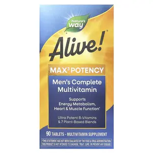 Nature's Way Alive!® Max3 Potency, Men's Complete Multivitamin, 90 Tablets