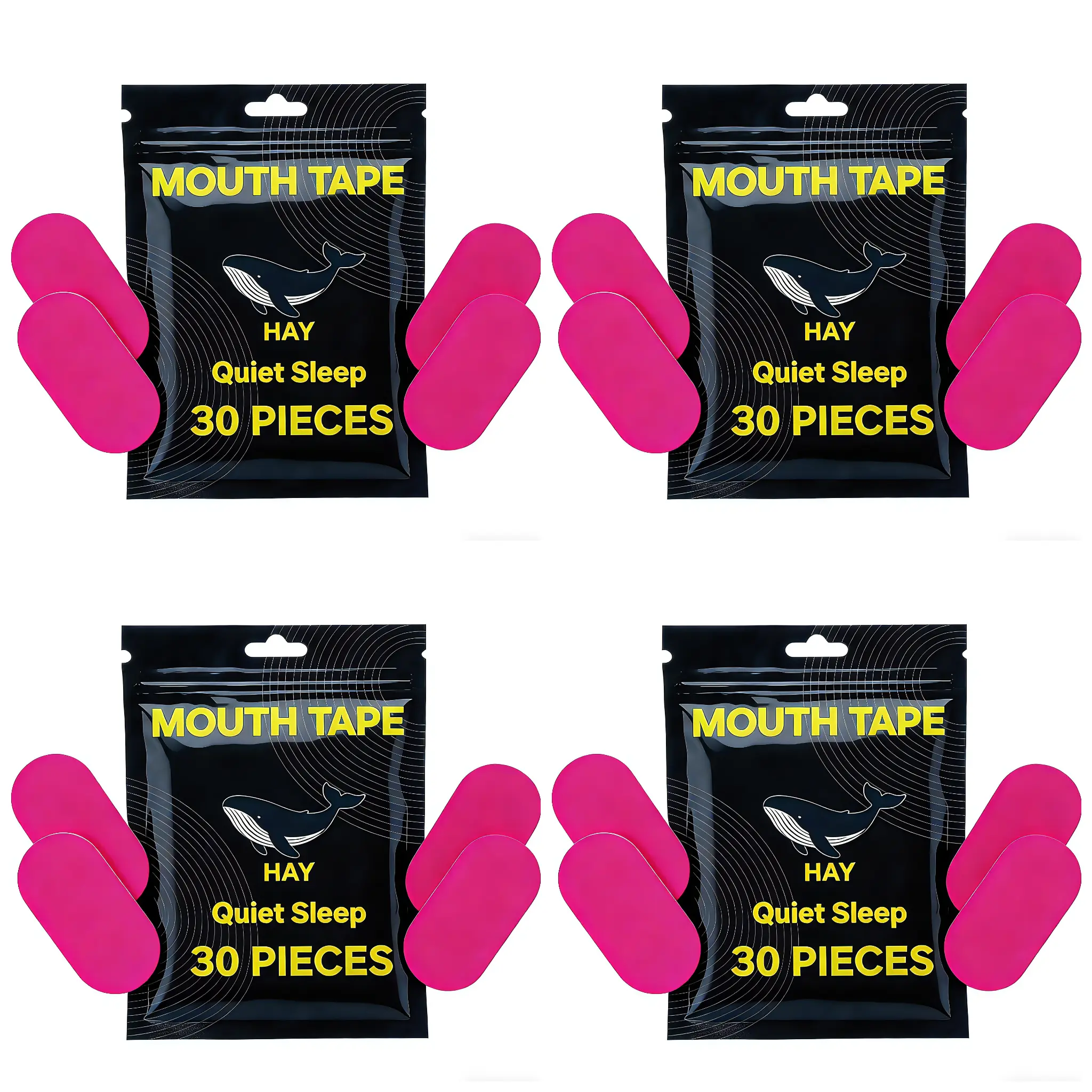 Sleep Aid Mouth Tape for Sports Recovery, Gentle Breathable Soft Cotton Pink Sticker - Easy Apply, 30 Pcs/Pack Snoring Relief Solution, Gift-Worthy Sports Tape Accessory, Mouth Tape For Sleep