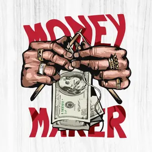 Money Maker Cash Hands Vinyl Sticker, Hustle Money Decal, Entrepreneur Motivation Laptop Car Sticker