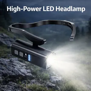 Motion Sensor LED Headlamp, Lightweight Adjustable Ear-Wear Design, High-Lumen Hands-Free Flashlight for Running, Camping, Work & Outdoor Activities