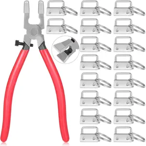 50Pack 1inch Key Fob Hardware - Silver 25mm Key Fob Key-chain Perfect with 1Pcs Key Fob Glass Running Pliers for Key Fob Wristlets Install - Home Improvement.