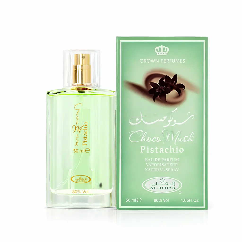 al rehab Pistachio Eau De Parfum with Chocolate & Musk Notes, Liquid EDP Sprays for Adults, Regular Edition, 50ml / 1.65 fl oz