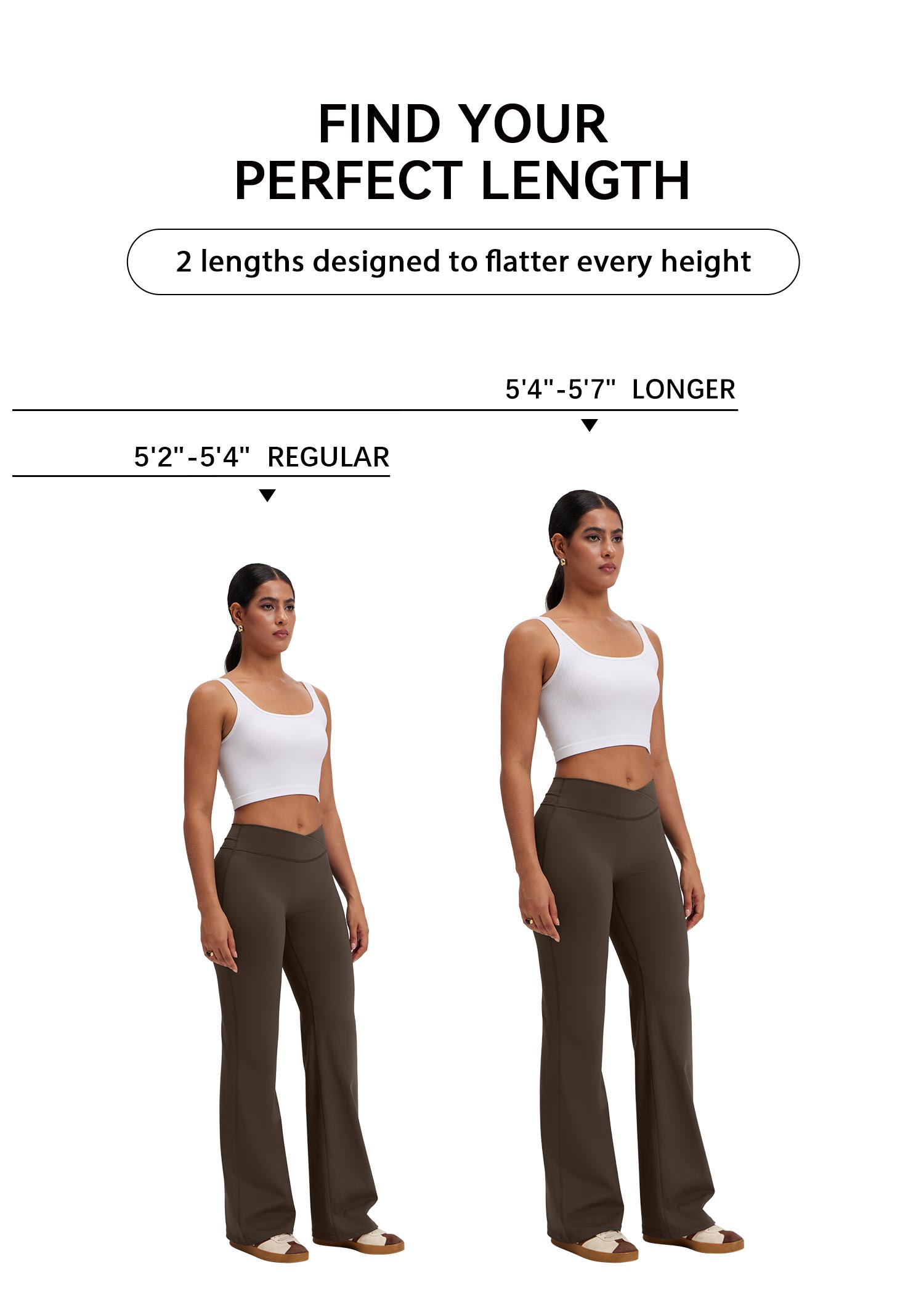 OQQ Women's High Waist Crossover Flare Pants V Back Seam Comfortable Fit Yoga Pants Vacation Outfits Bottoms Basic Minimalist Casual Trouser Leggings SpringStatements