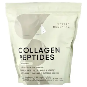 Sports Research Collagen Peptides, Unflavored, 20 Single Packets, 0.39 oz (11 g) Each