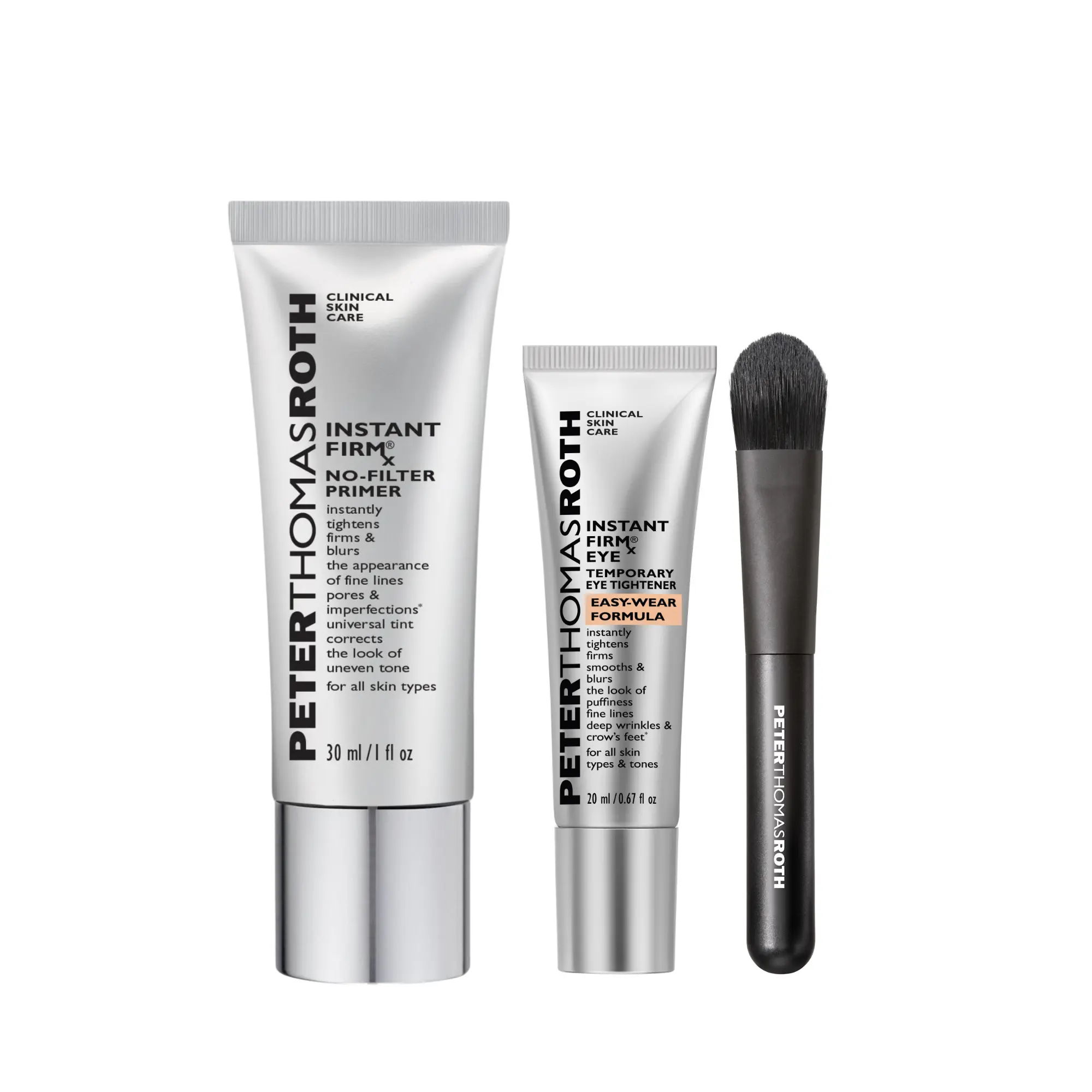 Peter Thomas Roth Easy Wear + Primer Duo, Easy Wear Temporary Eye Tightener, Instant FirmX No-Filter Primer