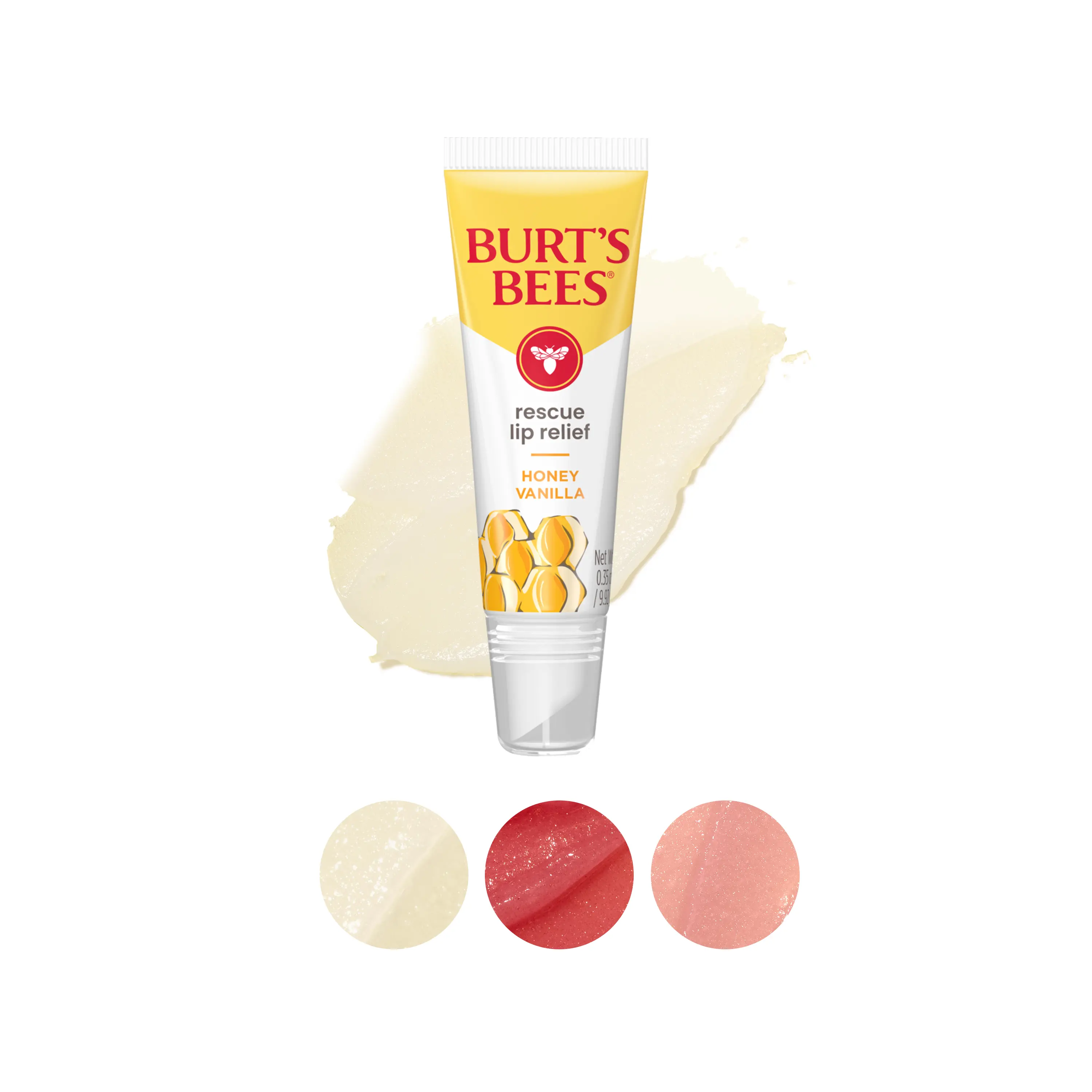 Burt's Bees Rescue Lip Relief with Beeswax, Shea & Cocoa Butters | Intensive Lip Treatment for Dry, Chapped Lips | Long-Lasting Moisture
