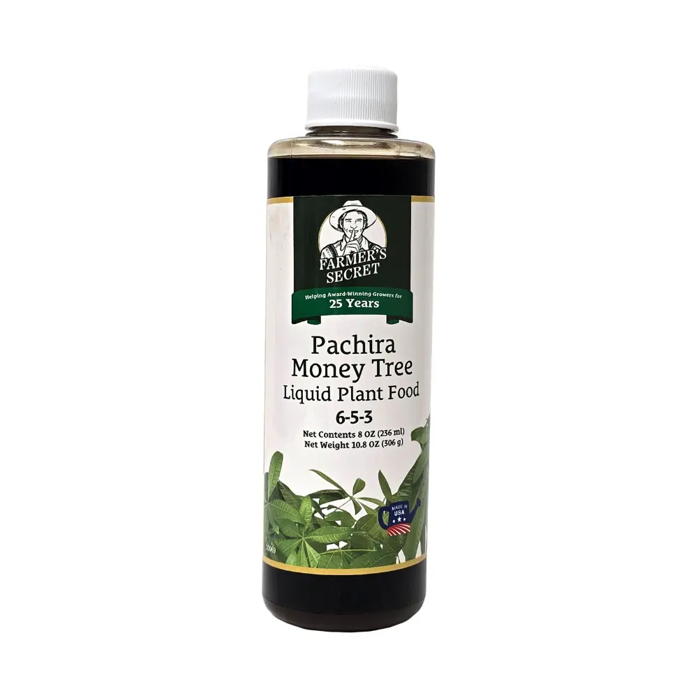 Farmer’s Secret Money Tree Liquid Plant Food Fertilizer (8oz) - Super Concentrated - Strengthen Roots and Encourage Growth in All Varieties of Money Trees