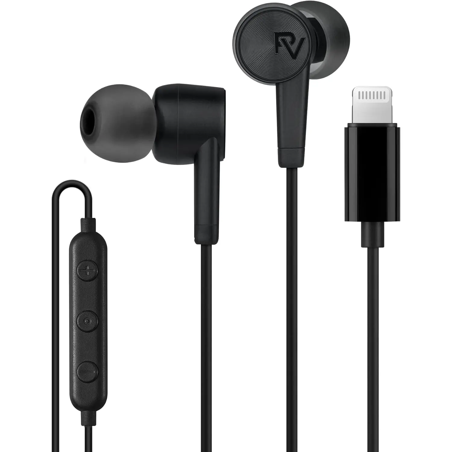 iPhone Headphones Earbuds Earphones wtih Lightning Connector  MFi Certified Compatible 14 13 12 11 Pro Max X XS XR 8 7 Plus with Microphone Controller SweetFlow Black