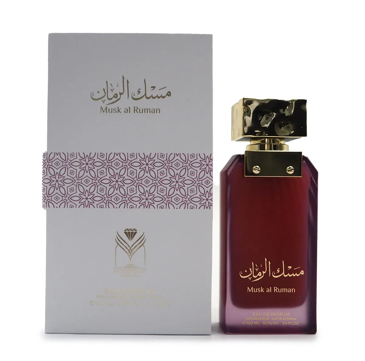 Almas Musk Al Ruman Eau De Parfum, Pomegranate Scent Women's Fragrance, 100ml/3.4 fl oz (3 to 3.9 fl oz, Single Item)
