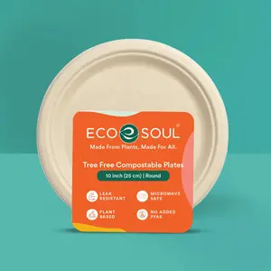 10 Inch Round Compostable Plates