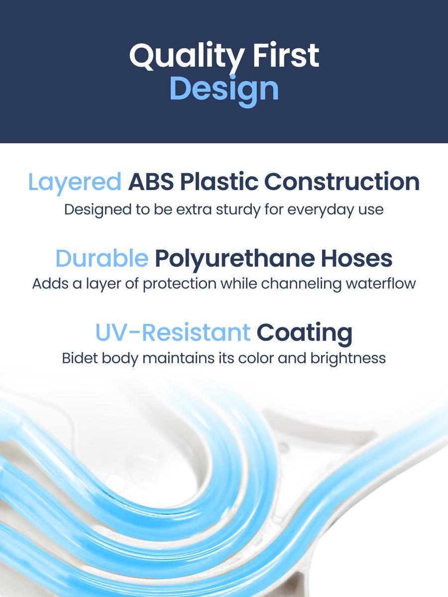 LUXE Bidet NEO 110 - Rear Wash only, Fresh Water Non-Electric Bidet Attachment for Toilet Seat, Adjustable Water Pressure