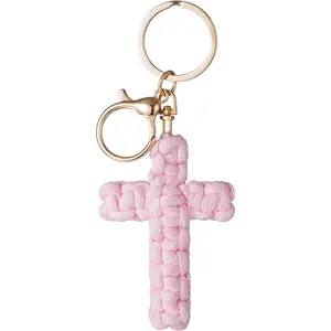 Handmade soft cross keychains, Jesus keychains, Christian car parts, cross keychains, Bohemian decorative gifts for men and women during Easter. Mother's Day gift