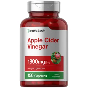 Horbäach Apple Cider Vinegar Capsules | 1800mg | 150 Pills | Non-GMO, Gluten Free Supplement