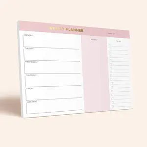 Pink Weekly Planner Notepad