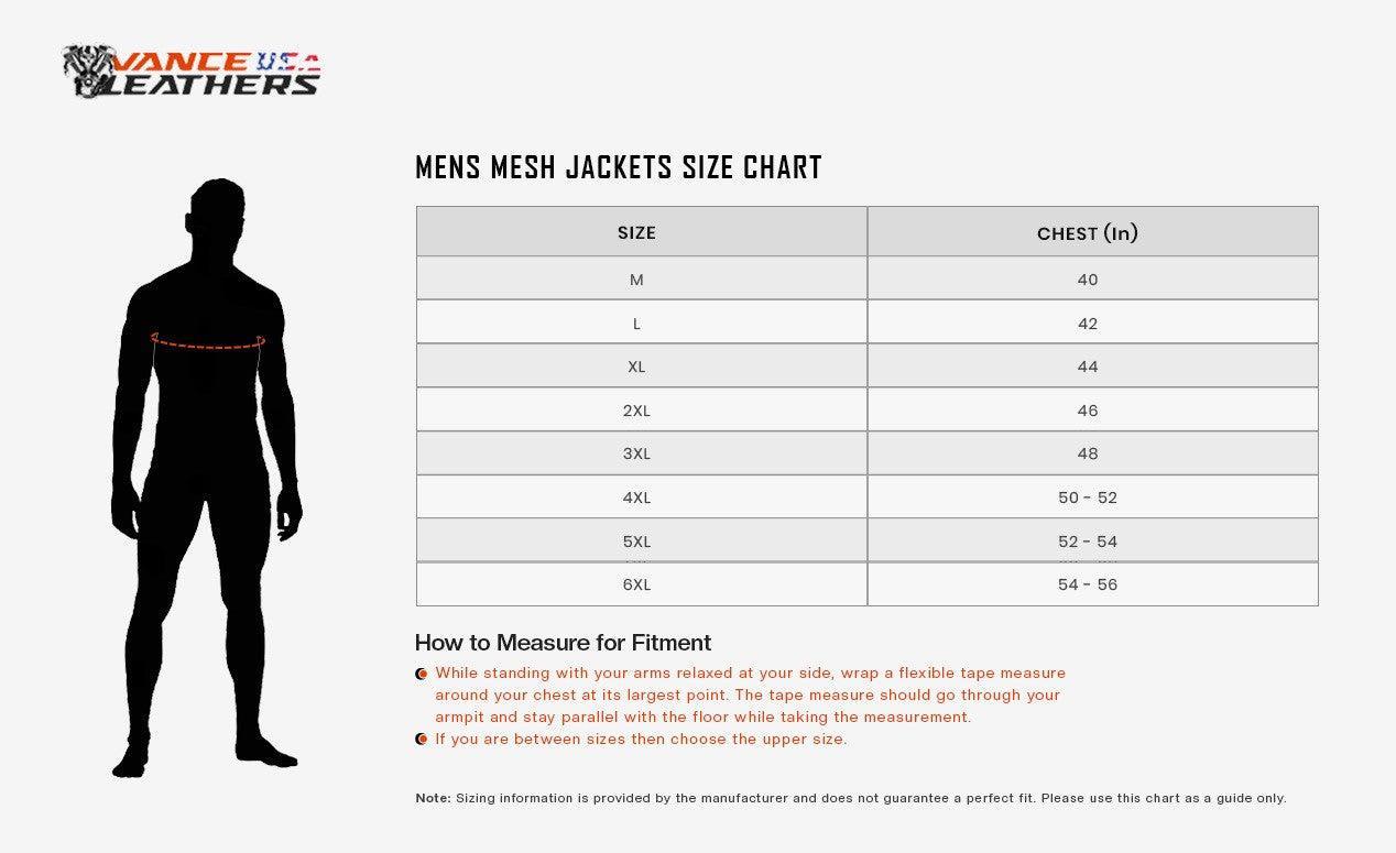 Vance Men's 3-Season Mesh/Textile CE Armor Motorcycle Jacket