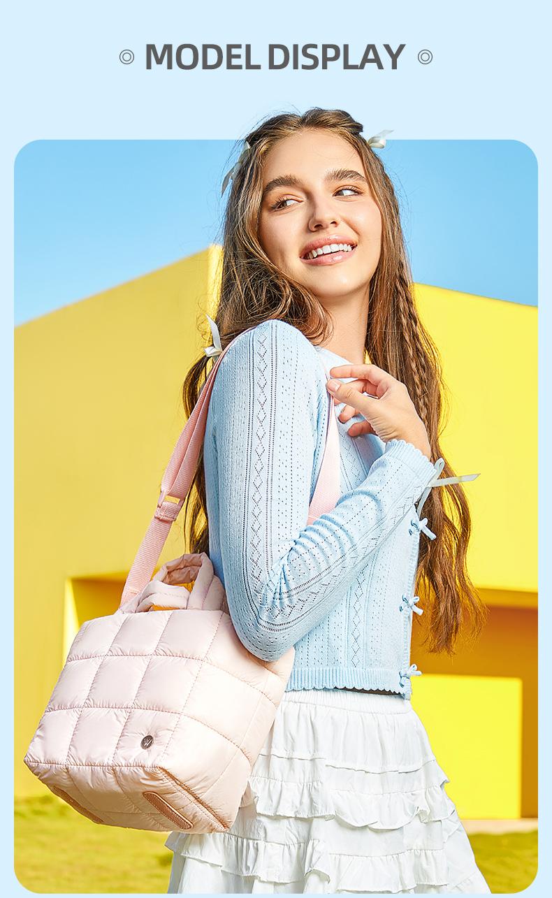 WESTBRONCO TikTokShopSpringGlowUp PUFFY SMALL TOTE PURSE 2026 Trendy Puffer Bag Women Lightweight Bag Spring Fashion Crossbody Bag Purse Women Handbag for Mom Girl Waterproof Gym Fashion Bag Gift for Her SpringStatements