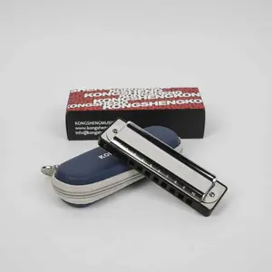 KONGSHENG AM20 10-Hole Harmonica-Richter Tuning, Bright Tone, Durable,Perfect Gift Diatonic Play