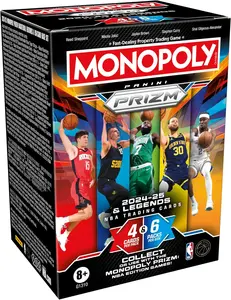 Panini Monopoly Prizm: 2024-25 and Legends NBA Trading Cards Booster Box | Collect or Use with Monopoly Panini Prizm: NBA Edition Games | Ages 8+