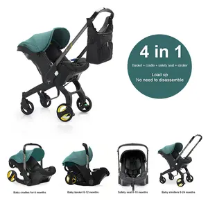 (No Base)Baby Stroller with Free Bag ,Newborn Stroller,Foldable Stroller Legs,Equipped with Chest Clip,One-Click Contraction Function,Alloy Metal Material,4-wheel Travel Toddler Stroller