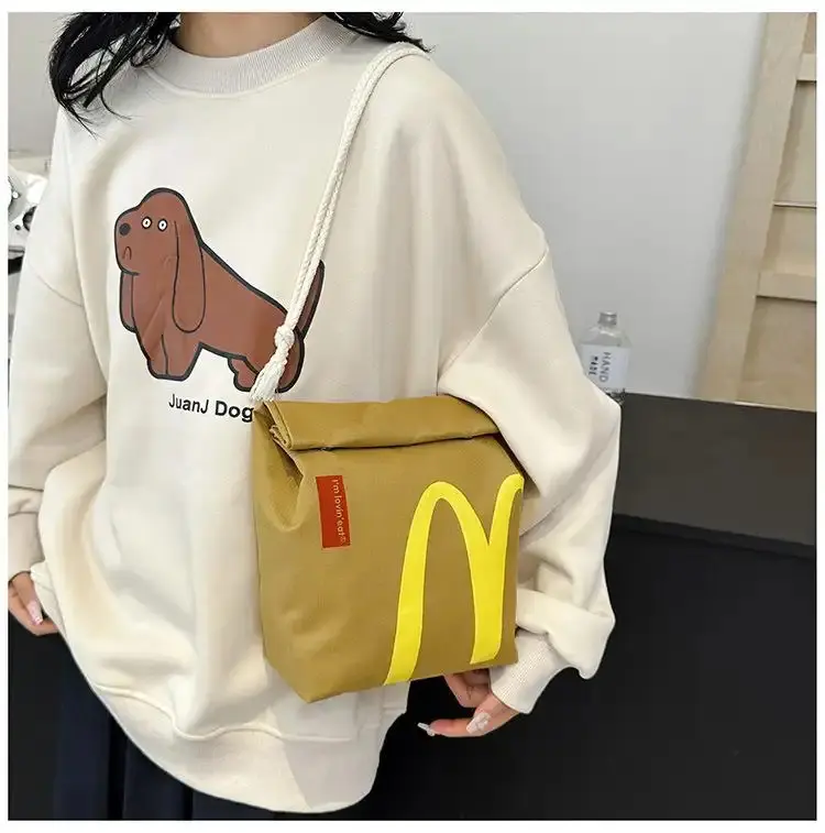 Retro Paper Bag Large Capacity Backpack ,Classic Funny bags,Casual Canvas Backpack ,Notebook Bag,Cute Personalized Shoulder