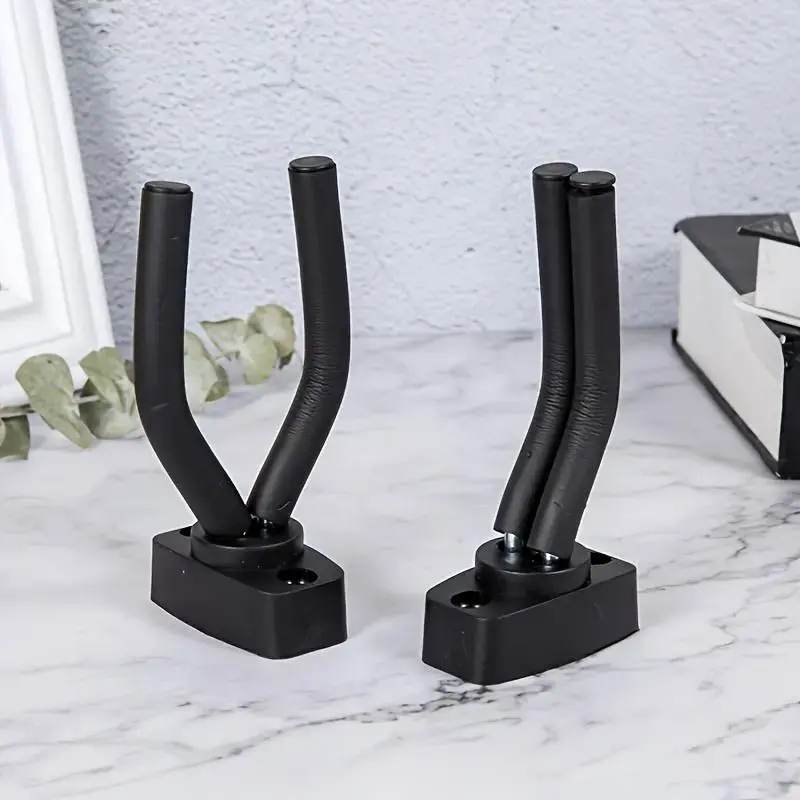 Guitar Wall Mount Hanger 1 Pack, Guitar Hanger Wall Hook Holder Stand Display Black with Screws - Easy to Install - Fits All Size Guitars, Bass, Mandolin, Banjo