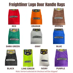Freightliner Logo Door Handle Rags – Cotton Velour 16"x26" (2-Pack, Multiple Colors) Cleaning