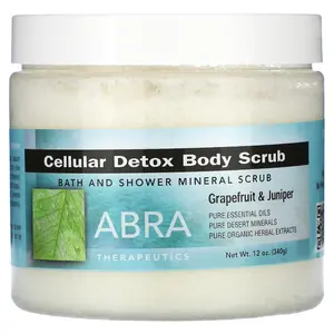 Abra Therapeutics Cellular Detox Body Scrub, Grapefruit & Juniper, 12 oz (340 g)