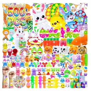 500PCS Easter Egg Fillers Toy Pack – Kids Fidget Toys Bulk, Easter Basket Stuffers, Classroom Prize & Party Favor Toys