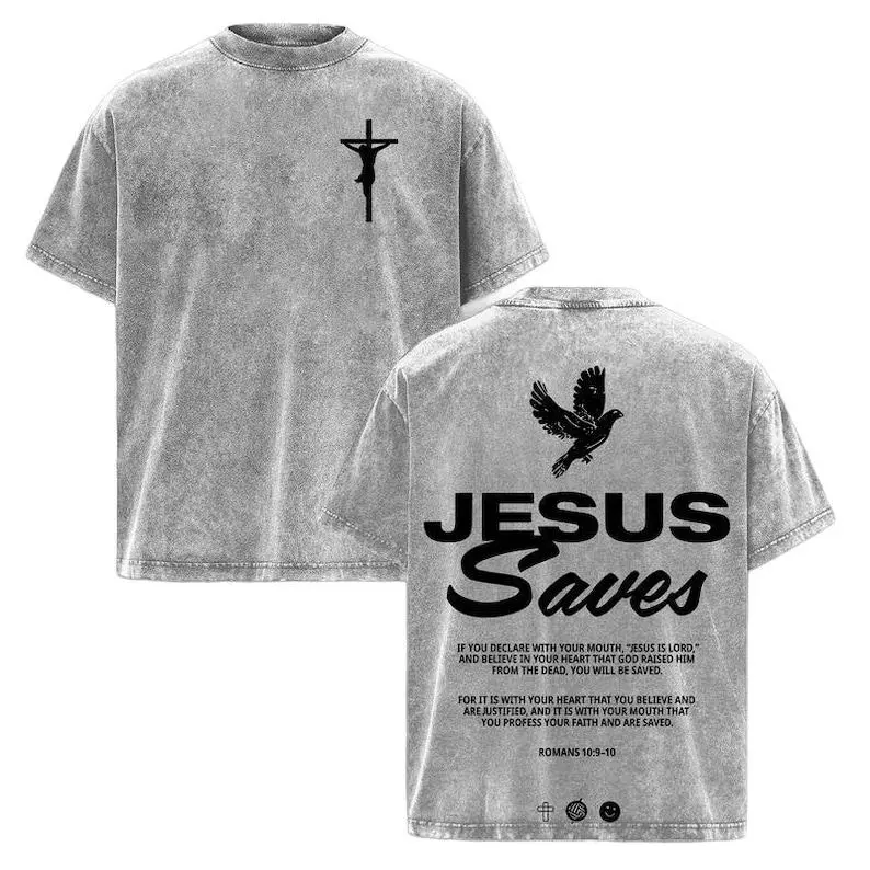 Christ Is King Vintage Washed T-Shirt | God Is Good Faith Over Fear Christian Apparel