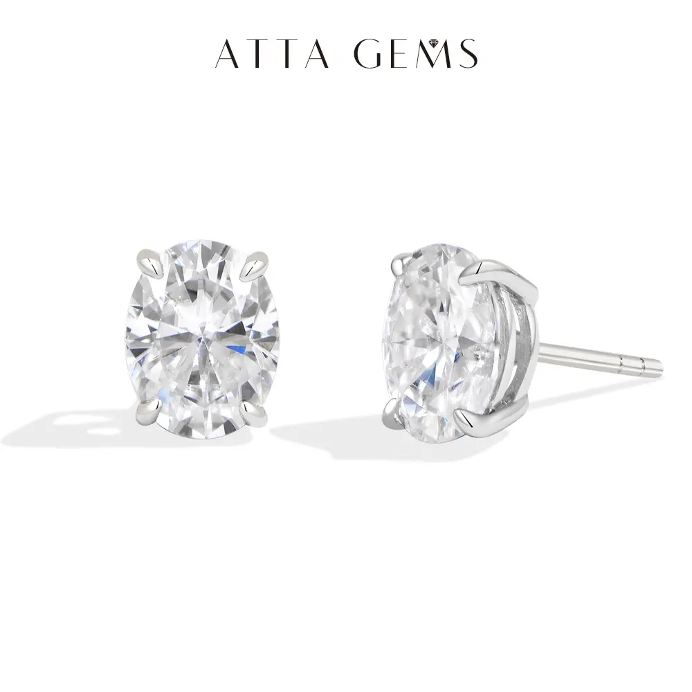 1CT Pear/2CT Octagon/Oval 2CT/1.8CT Heart/2CT Marquise Shape Synthetic Moissanite Earrings Studs for Women 925 Sterling Silver Daily Wear Birthday Present Jewelry E031
