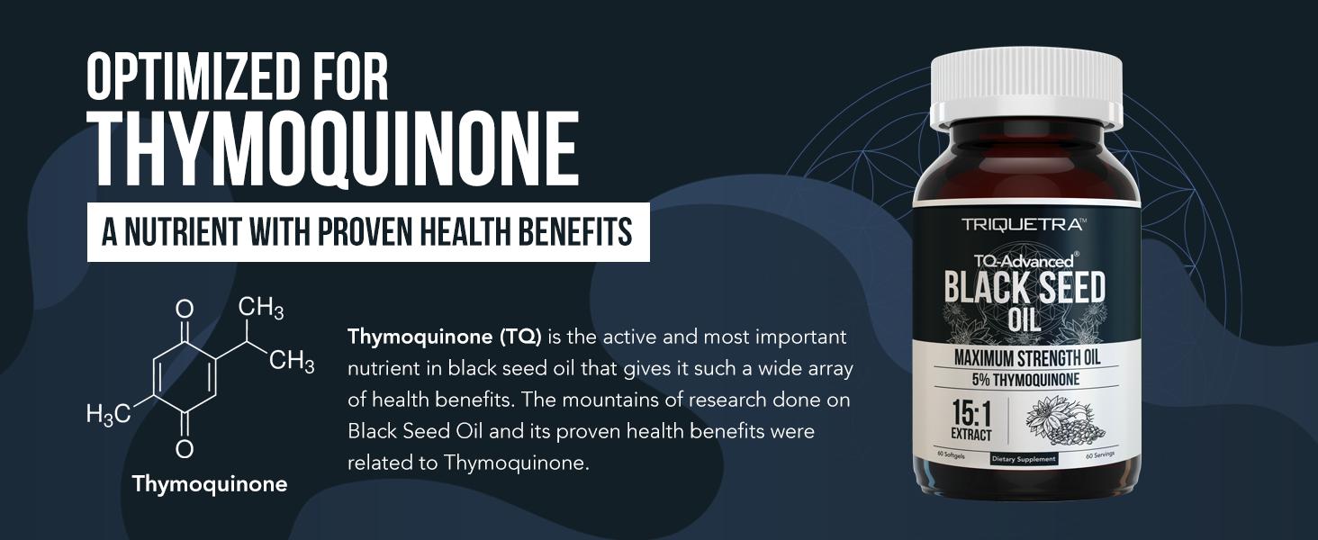 Triquetra TQ-Advanced 4X 25mg Black Seed Extract Capsules | 20% Thymoquinone (TQ) | Black Seed Oil (Nigella sativa) | Inflammation support | Immunity Support