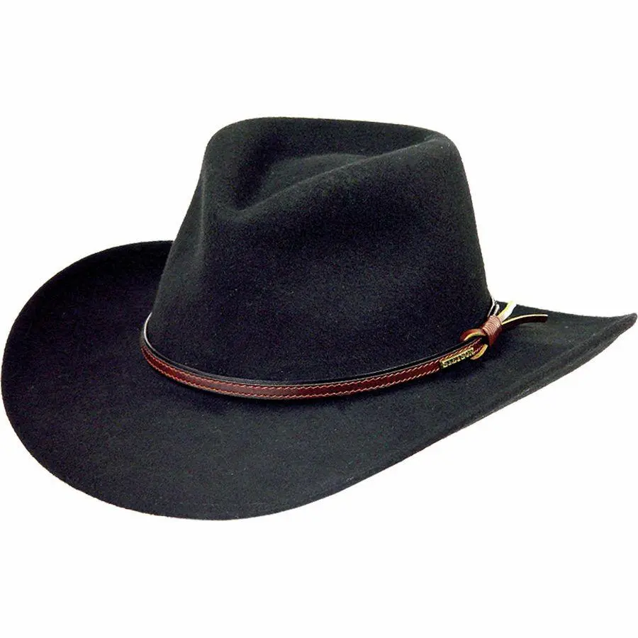 Stetson Bozeman Crushable Black Wool Hat TWBOZE