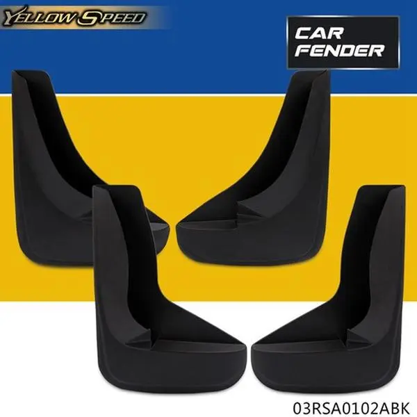 ALLGOOD Thermoplastic Mud Flaps Set of 4 - Universal Fit Front & Rear for Chevy Vehicles, Includes Hardware, Automotive Debris Shielding, Superior Strength Car Exterior Accessories